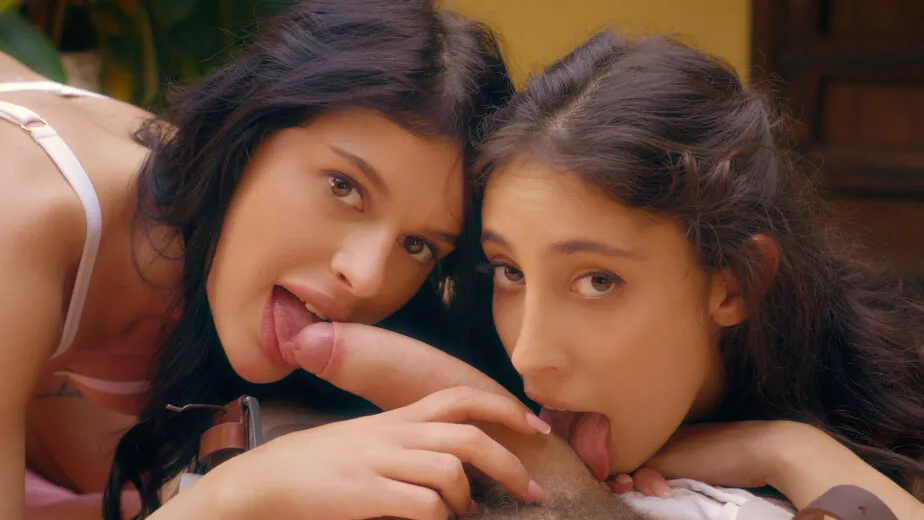 Eva Generosi, Asandra Dewy - 4K Threesome FFM: Pussy Licking, Blowjob & Deepthroat in Stockings & Lingerie