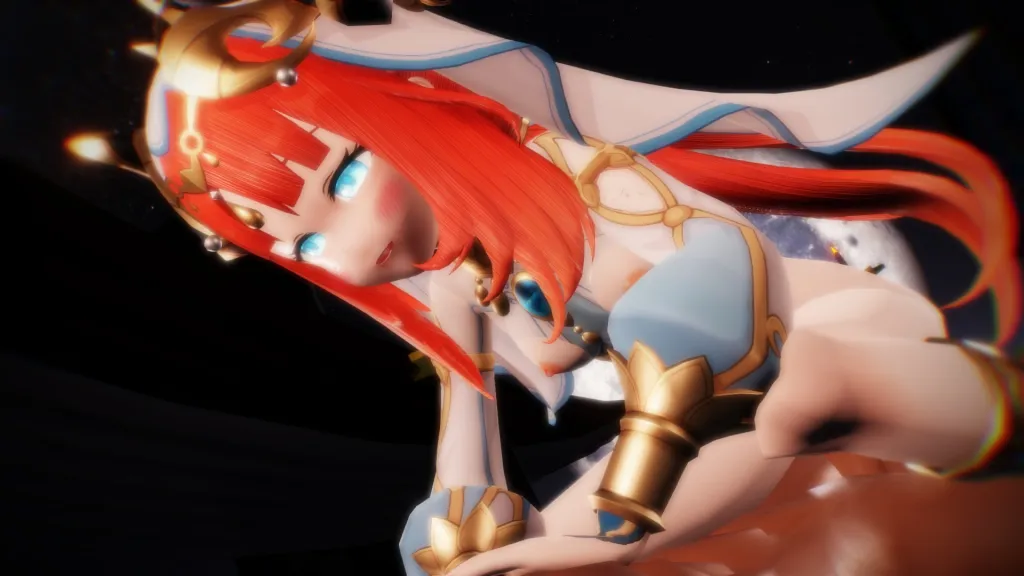 Nilou's Cow Girl VR Hentai - 180degrees POV Anime Creampie (VR 180, 60 FPS)