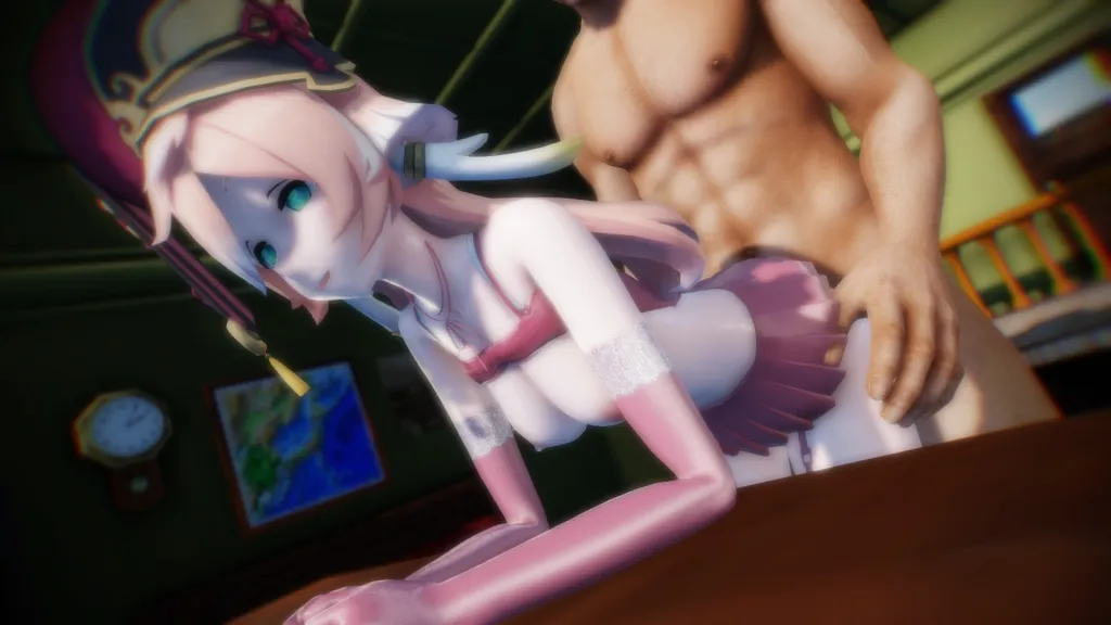 Yanfei in Hentai Doggy Style VR Video - 180° POV, HD, 60 FPS