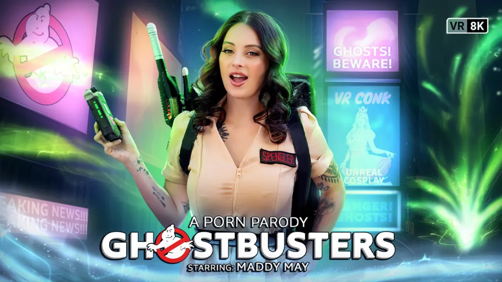 Maddy May in Ghostbusters Parody: 8K VR Binaural Blowjob & Fingering Scene