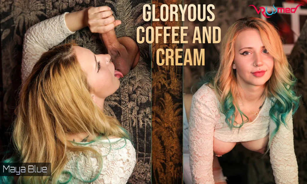 Maya Blue's Tattooed Blonde Blowjob - HD VR Video
