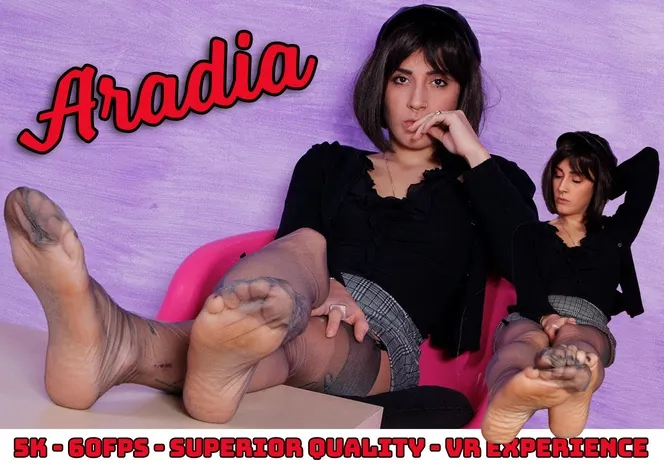 Aradia's Brunette Foot Tease in Stockings and Heels (HD)
