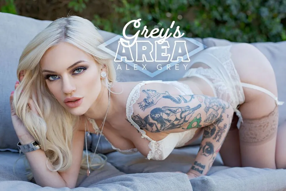 Alex Grey's Intimate POV: Tattoos, Stockings, and a Blowjob