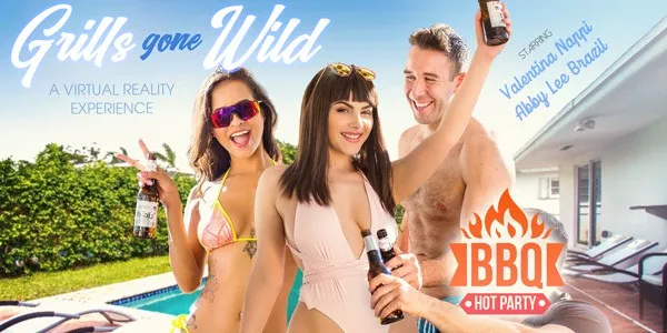 Labor Day Orgy with Valentina Nappi and Abby Lee Brazil - Hardcore 6K VR Porn