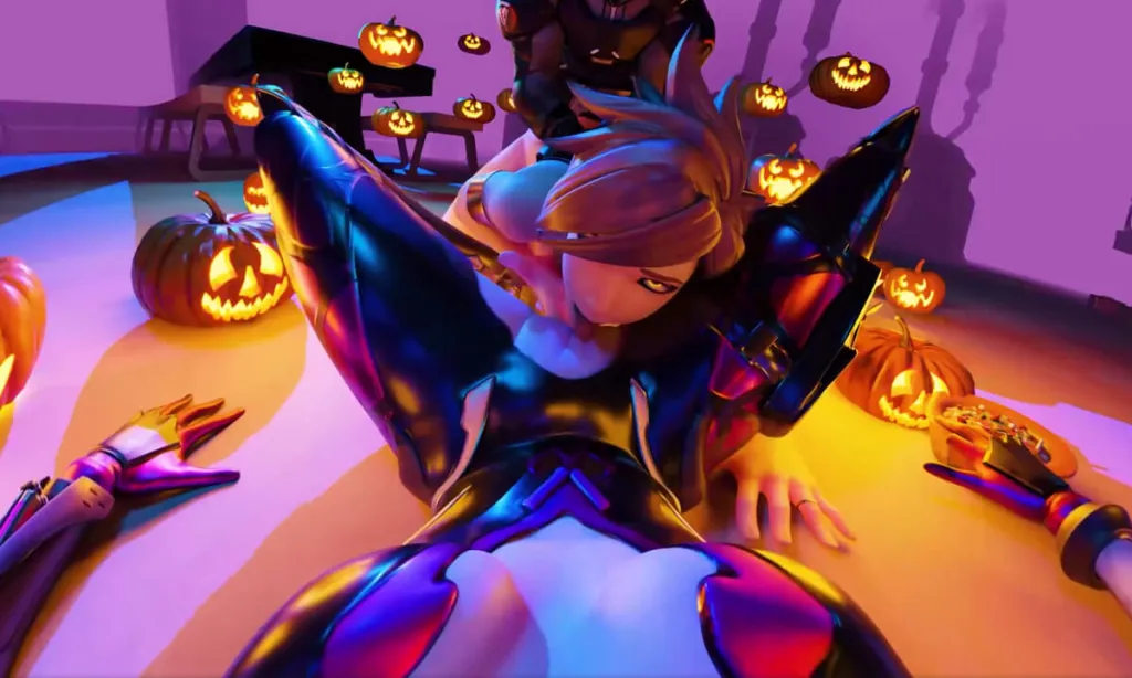 Halloween Threesome: Female POV with Performer 1, Performer 2, and Performer 3 in 60FPS 4K 3D Video