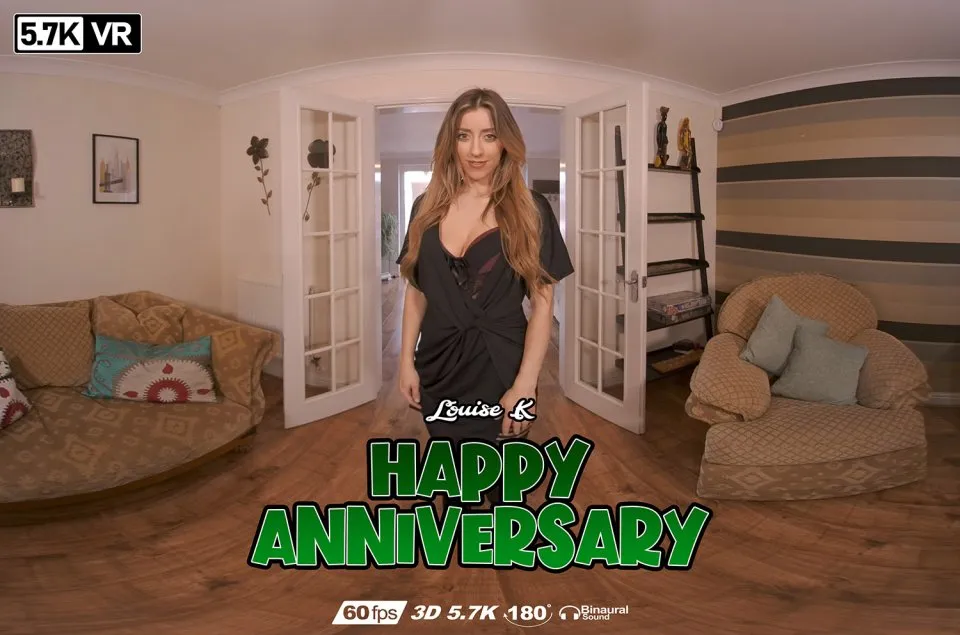 Louise K's Brunette Solo Striptease in HD - Stockings, High Heels, Natural Tits