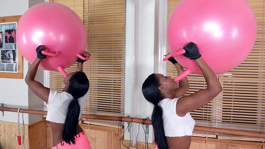 Jasmine Webb's Solo Workout & Interracial Dildo Scene
