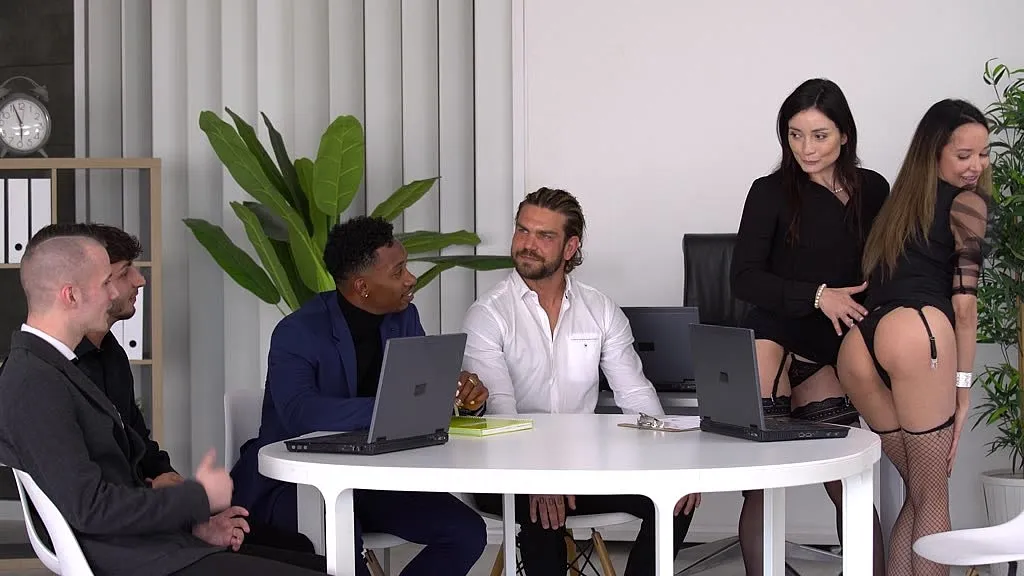 Valentina Bianco, Francys Belle & Jesus Reyes: Spanish Real Estate Brokers in Stockings & Lingerie - Anal, Deep Throat, Ass to Mouth