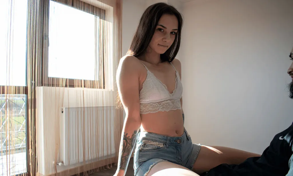 Brunette Trio: Passthrough AI - Brunette, Tattooed & Shaved (VR Cowgirl, Reverse Cowgirl, Facials)