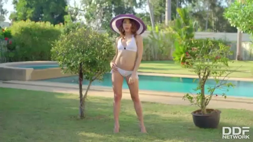 Solo Performance by Sabrina: Ukrainian Beauty Showcases Natural Tits and Small Ass