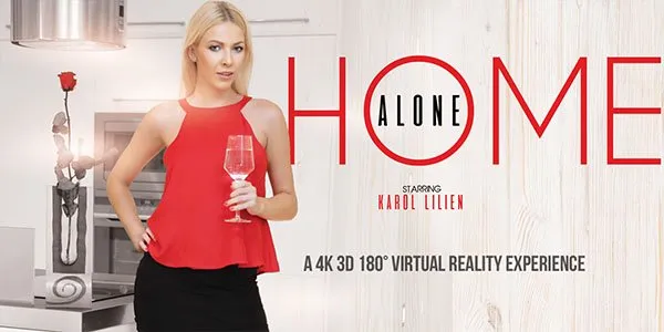 Karol Lilien's Solo Fingering Session in Red Lingerie (VR, HD)