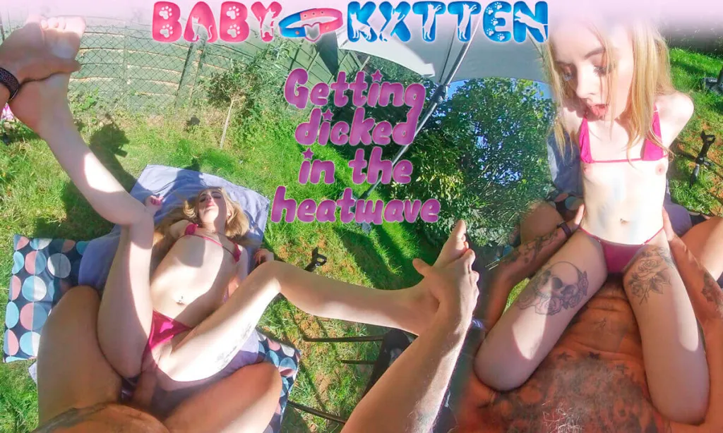 Baby Kitten in Blonde Cowgirl Scene - Teen Stepfamily Role Play
