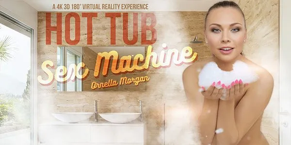 Ornella Morgan's Hot Tub Surprise: VR Binatorial Blowjob & Masturbation Session