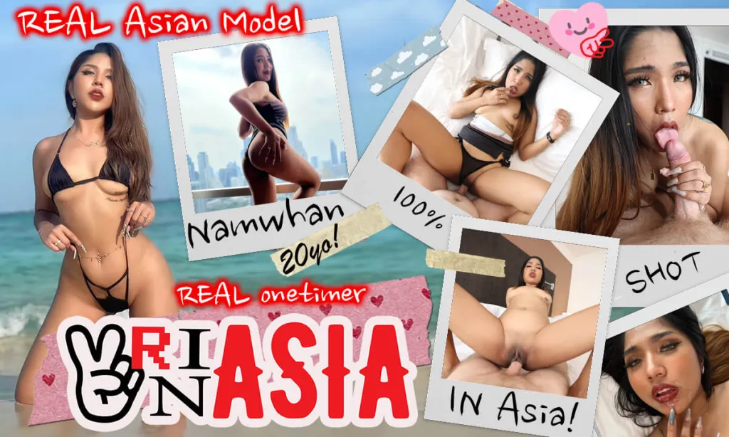 Namwhan VRinASIA: Hot Asian Model in Missionary, Cowgirl, and Creampie Scenes - POV VR Video in 180° 6K