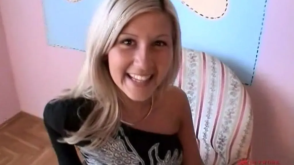 Jenny Sanders - Blonde Teen's Blowjob in Lingerie