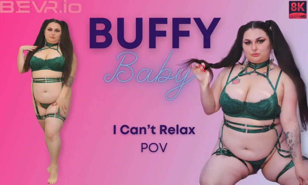 Buffy Babes - Solo Fingering & Dildo Play with Brunette & Tattoos (VR 180°, HD)