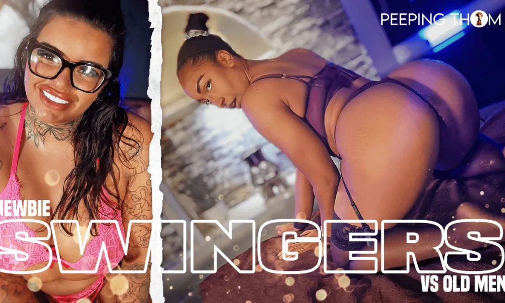 Bambii Lew and Dink Lu - Interracial Cowgirl & Reverse Cowgirl in Stockings
