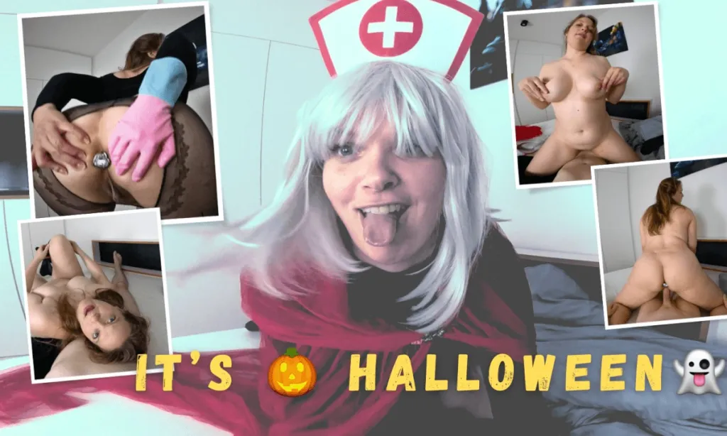Halloween Surprise with Raphaela and Neal: Cowgirl & Reverse Cowgirl in 4K