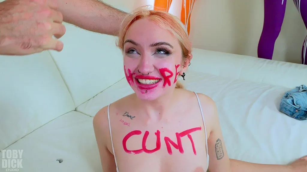 Kitty Marie and Toby Dick Studios: Hardcore Cum Swallowing, Deep Throat, and Pissing Scene