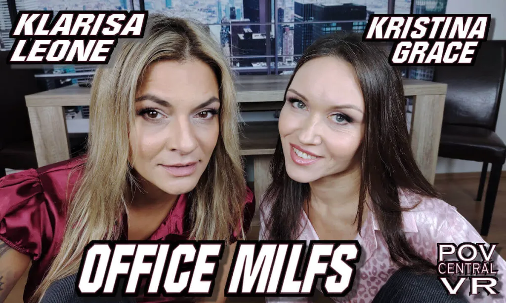 Klarisa Leone, Kristina Grace, Enzo Barracuda: MILF Threesome with Stockings and Cum Swapping - POV 180° Video in 4K