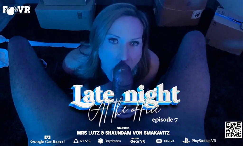 Mrs. Lutz and Shaundam in Late Night At The Office Episode 7: A 4K 3D Interracial MILF & Male-Gonzo Scene