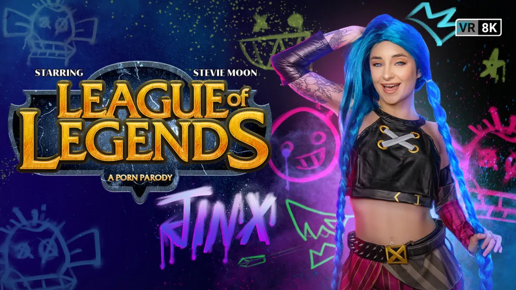 Stevie Moon's Seductive Hostage Situation: Jinx's VR Cosplay Blowjob