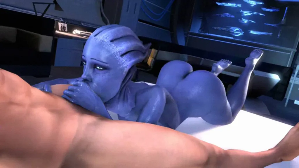 Liara and Commander Shepard: 3D VR Binaural Sound Blowjob Animation