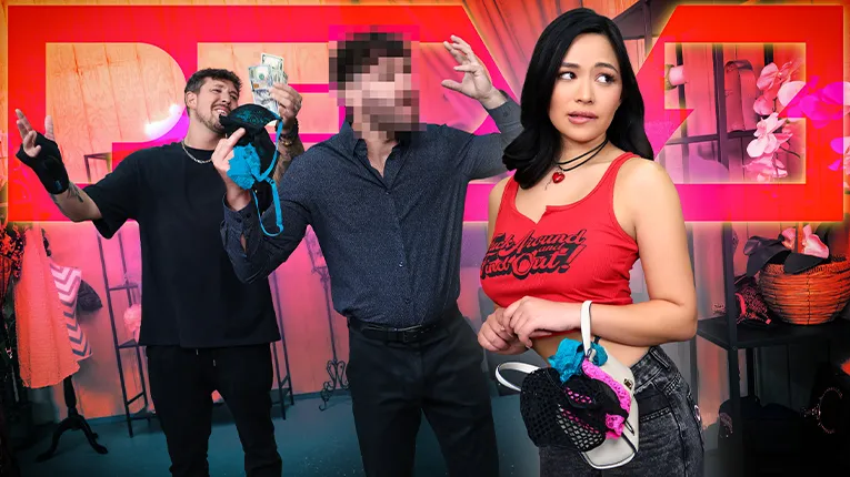 Scarlett Alexis' Asian Teen Choking Blowjob in Store