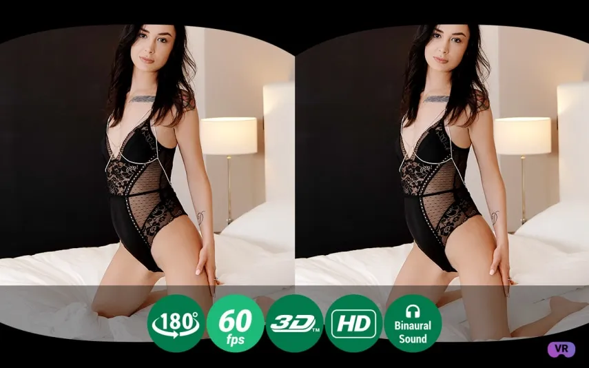 Free Dee's Intimate Solo Performance in HD - Brunette VR Striptease with Lingerie