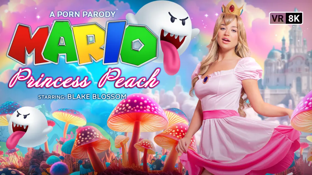 Blake Blossom as Princess Peach's VR Cosplay Sex Adventure: Mario's Adult Roleplay