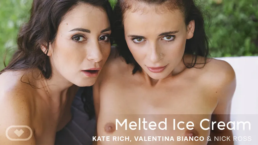 Threesome: Kate Rich, Valentina Bianco - Outdoor Threesome with Brunette Beauties (VR, HD)