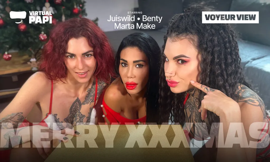 Brunette, Marta Make, Juiswild & Benty in 180° Brunette Brunettes 4K GONZO