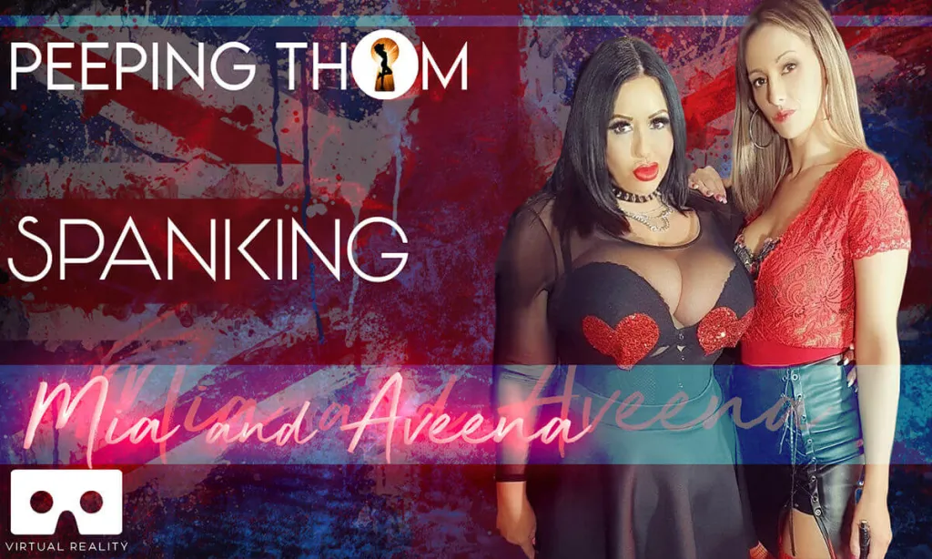 Mia MILF & Aveena - BDSM Spanking in 180° 4K Video