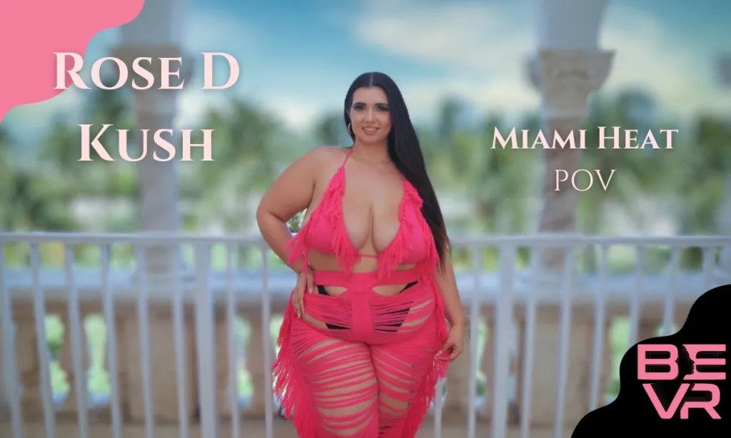 Rose D Kush - Solo Fingering, Brunette with Piercing & Tattoo in 180\u00b0 HD VR