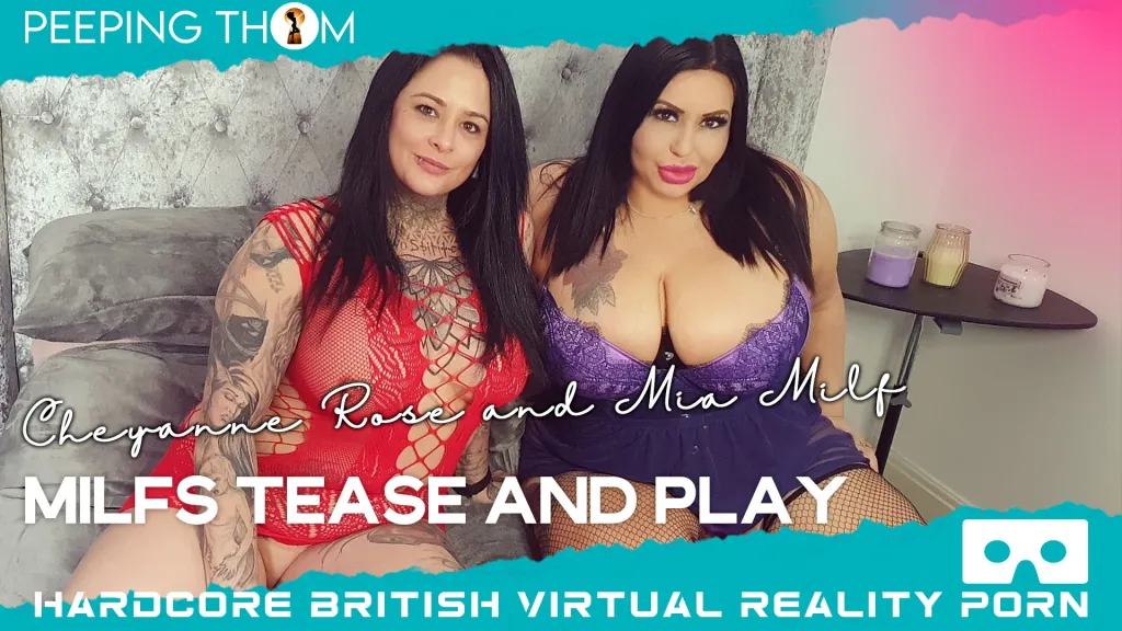 Mia and Cheyanne Rose: Brunette MILFs Fingering Each Other in HD