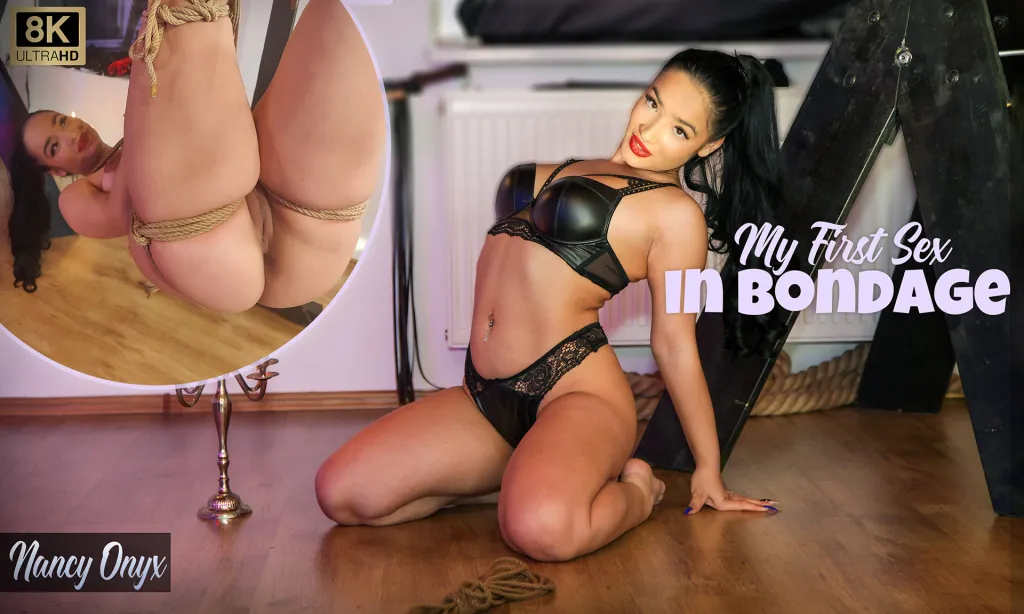 Nancy Onyx's Brunette Bondage Blowjob - HD VR Porn