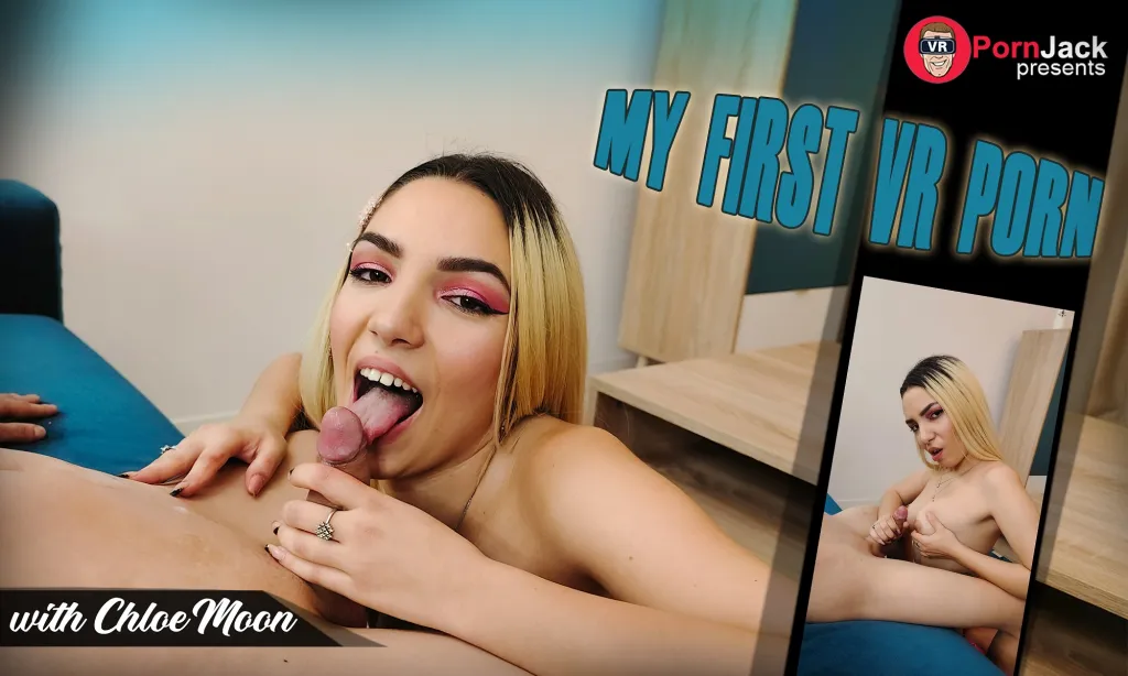 Chloe Moon's Blonde Tattooed Striptease & Cowgirl 3D Binaural Blowjob - HD