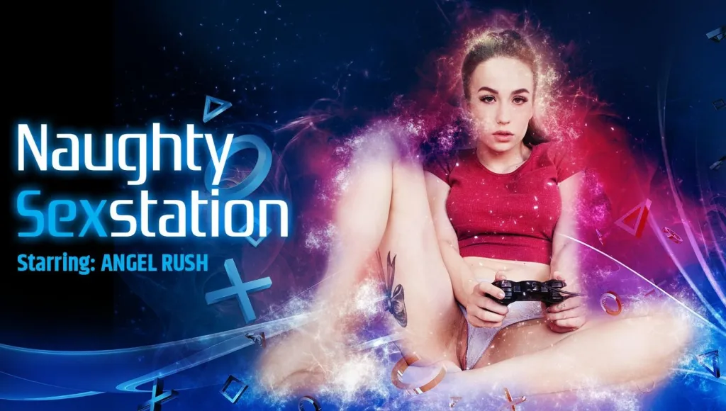 Angel Rush's Solo Sensual Gaming Session in VR - Big Boobs, Nude, 180\°