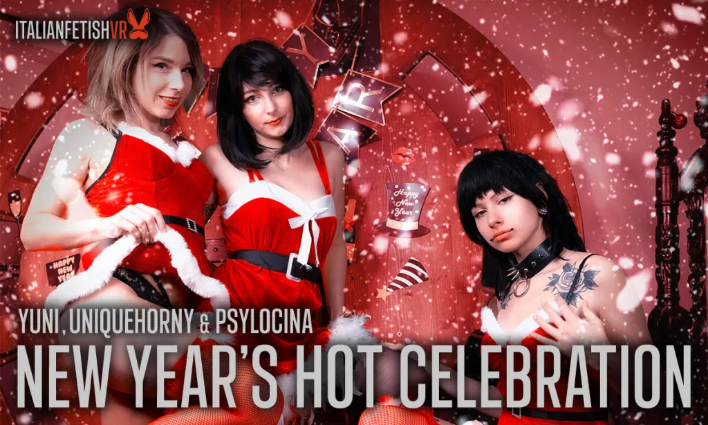 3D VR: Psylocina's Lesbian Threesome - Christmas in 6K