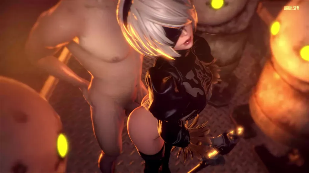 2B's Animated Doggy Style in VR - Binaural Sound, HD, 60 FPS
