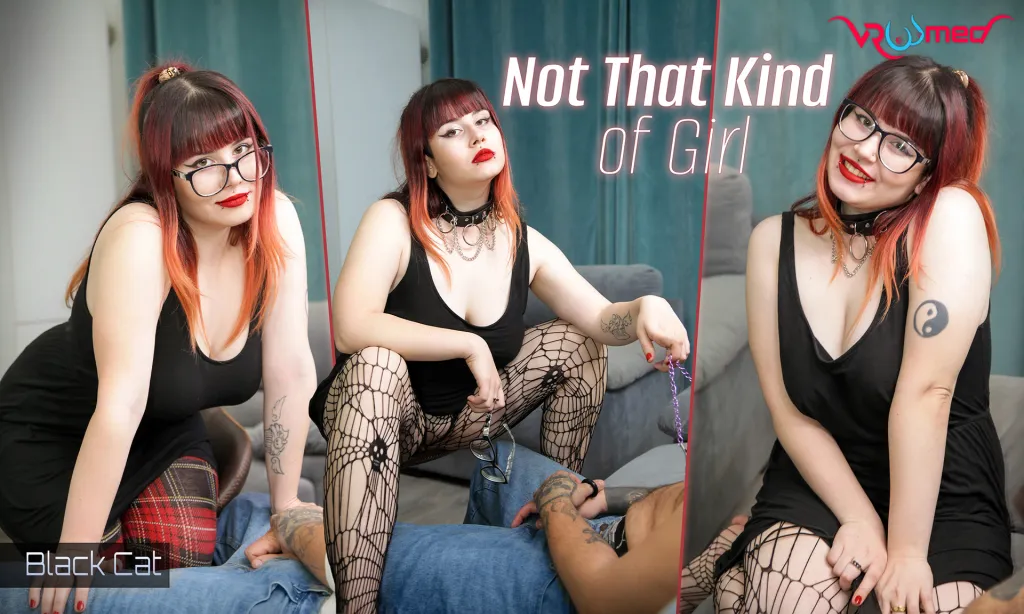 Black Cat's Hot Stockings & Red Head Blowjob in HD VR