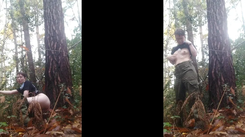 Eryn Rose's Daring Forest Pissing Session - Solo Outdoor Adventure
