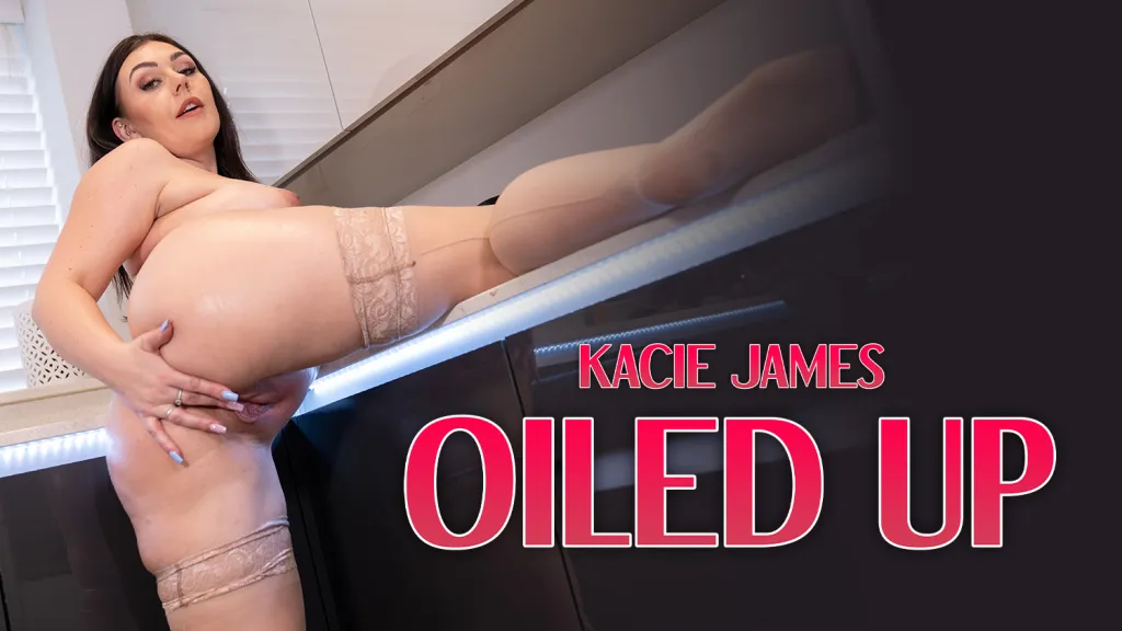Kacie James - Solo Striptease in Stockings & Lingerie (HD)