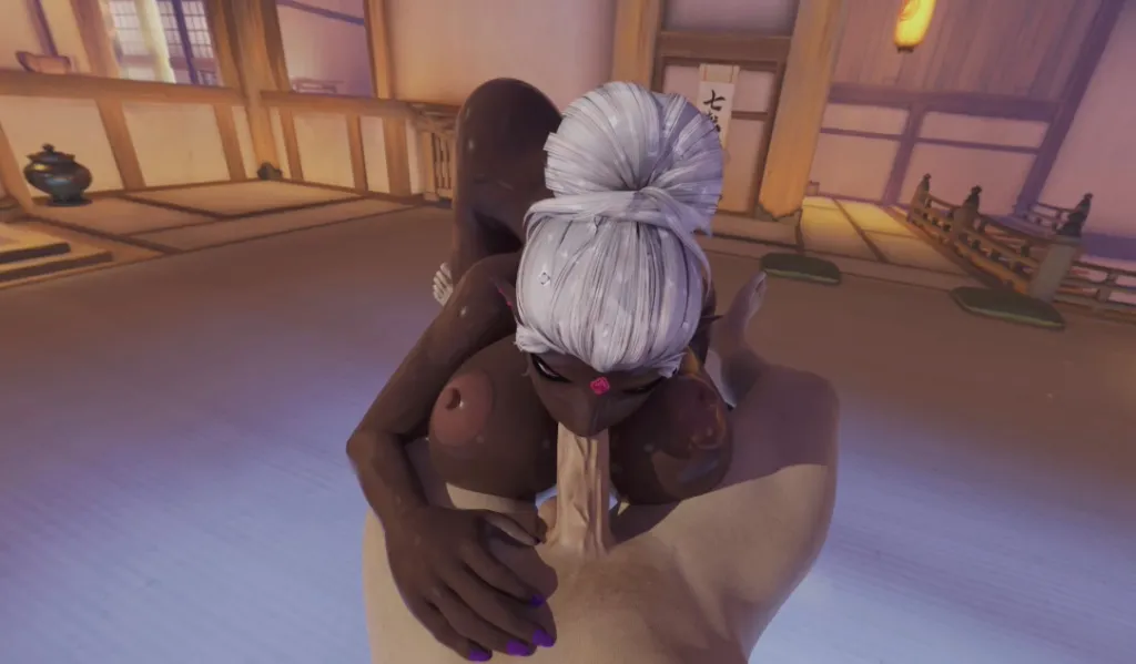 VR Porn: blowjob scene with Big Tits performer X and Big Ass performer Y in 3D 60FPS POV