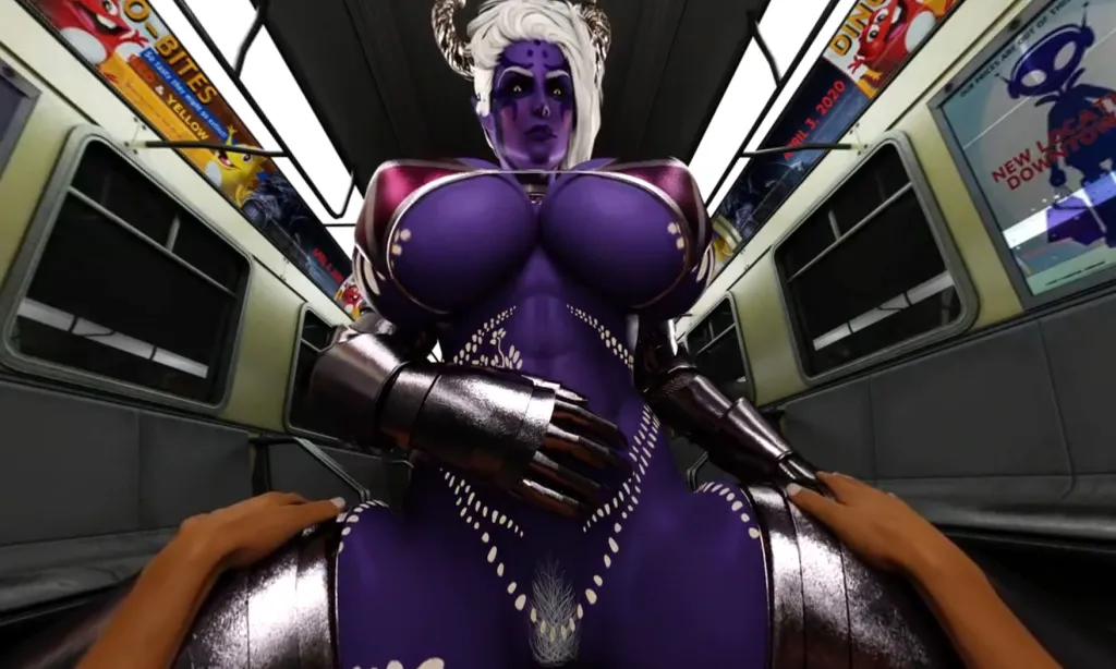 Lilith and Succubus in 3D VR Cow Girl Tattoo Scene