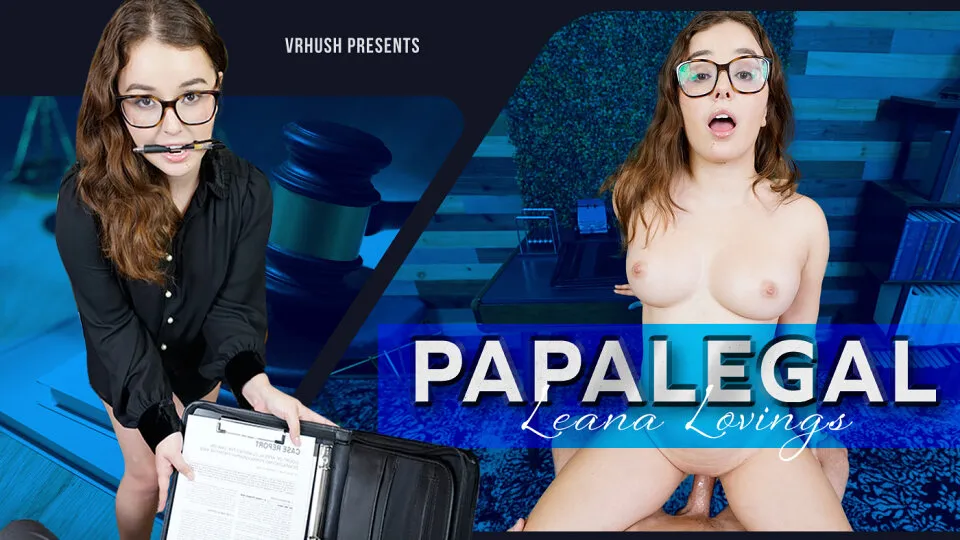 VR Porn: Leana Lovings' Office Seduction - Sucking, Fucking, and Creampie