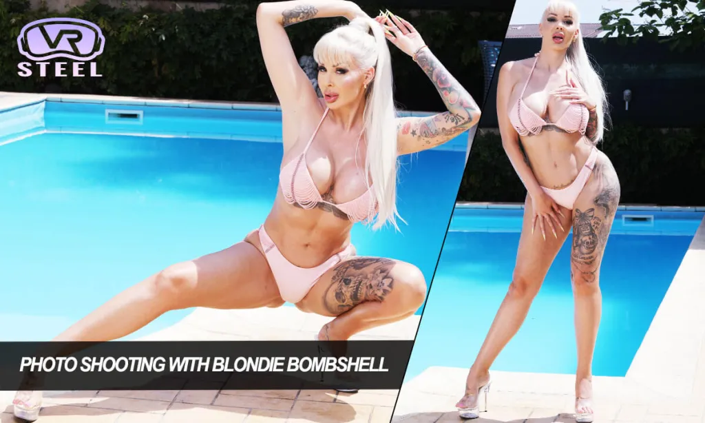 Blondie Bombshell, Christal Hot & Stefan Steel - MILFs in Bikinis Outdoors (VR 180°, 4K)