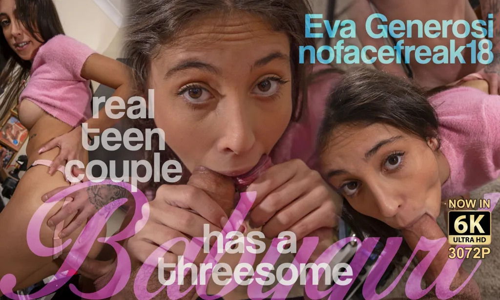 Eva Generosi's Brunette Threesome - HD PoV Blowjob and Fingering
