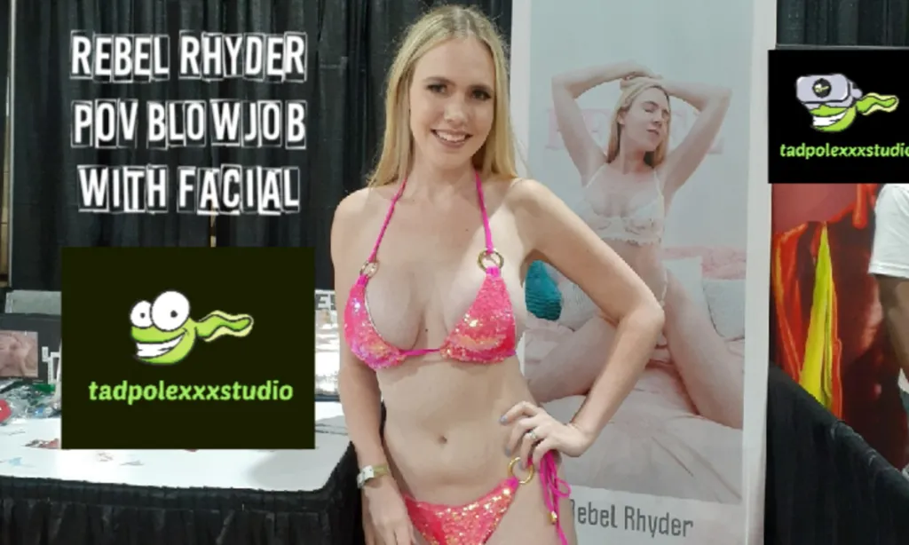 Rebel Rhyder's Blonde Blowjob in VR - HD 180° POV