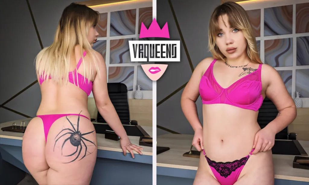 Rika VR Queens: Blonde Tattoo Model in 5K VR 3D Video